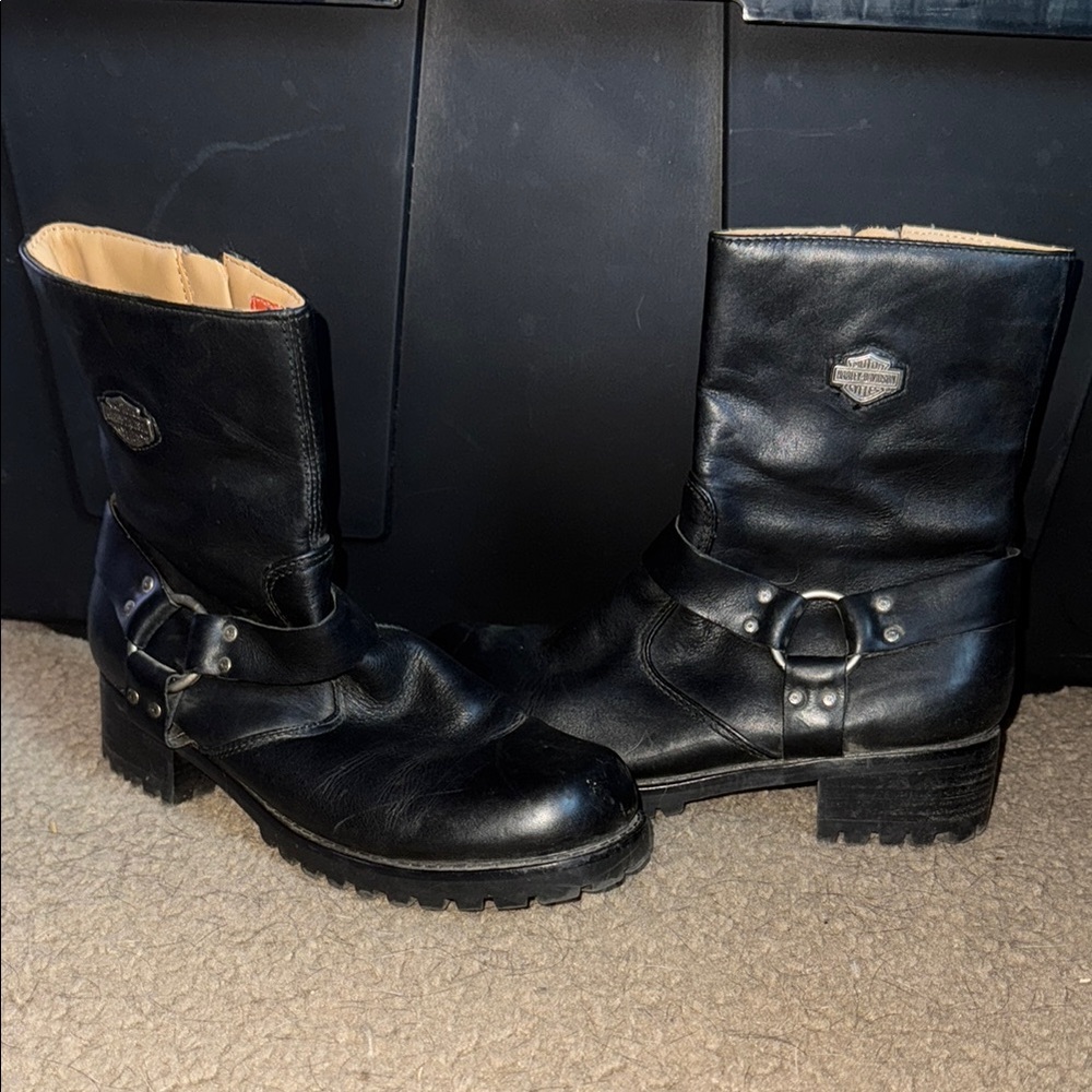 Harley-Davidson Black Leather Boots